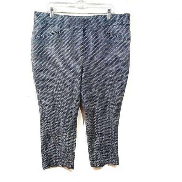 Ann Taylor Blue White Cropped Pants - Picture 1 of 11